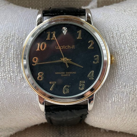 Watch.it Men Wristwatch Genuine Diamonds Quartz Analog Watch - Picture 4 of 11